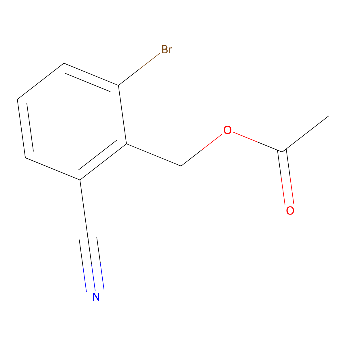 2-Bromo-6-cyanobenzyl acetate molecular structure, CAS 1379323-90-6