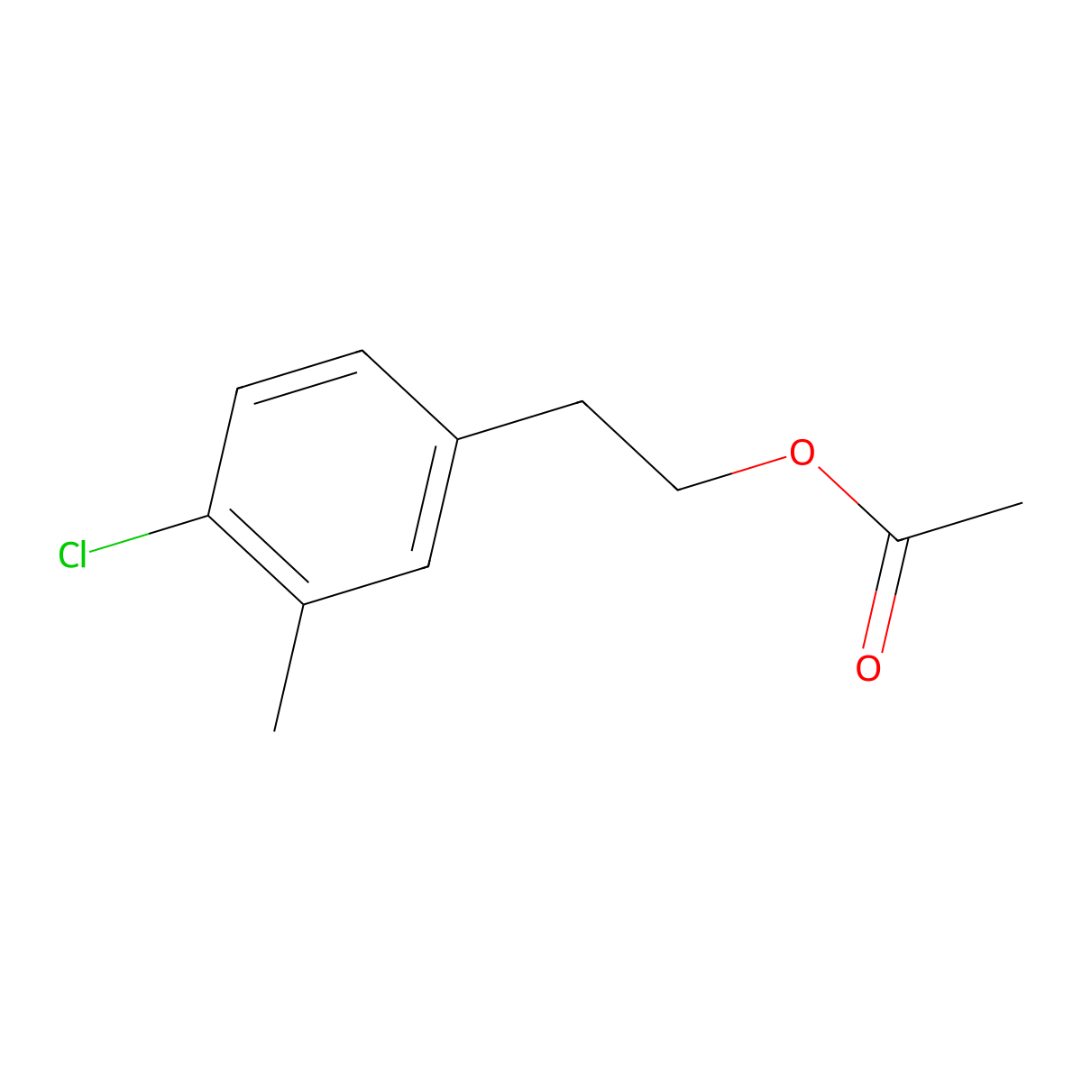 4-Chloro-3-methylphenethyl acetate molecular structure, CAS 1379324-23-8
