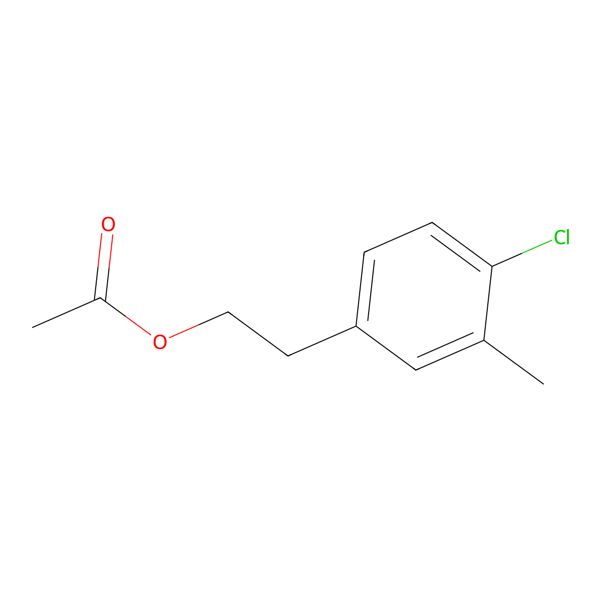 4-Chloro-3-methylphenethyl acetate molecular structure, CAS 1379324-23-8