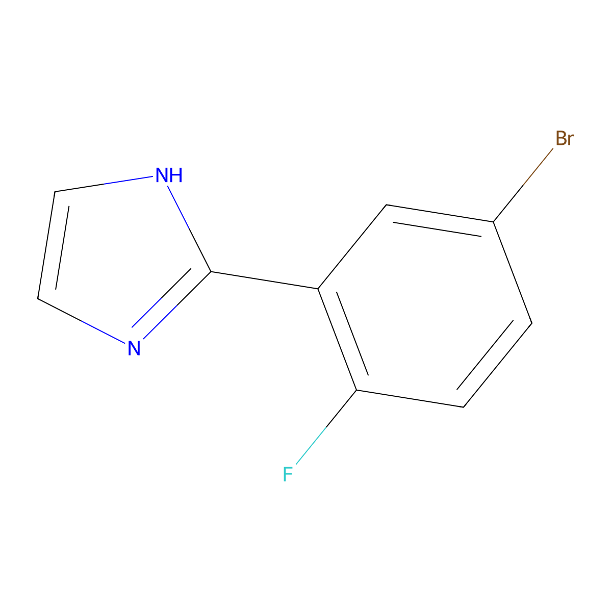 2-(5-Bromo-2-fluorophenyl)imidazole molecular structure, CAS 1379324-48-7