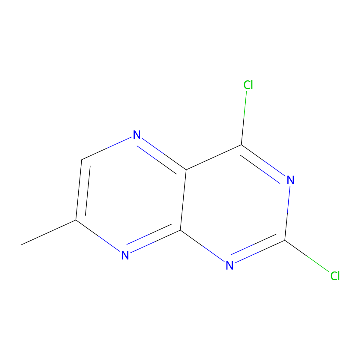 2,4-Dichloro-7-methylpteridine molecular structure, CAS 1379324-59-0