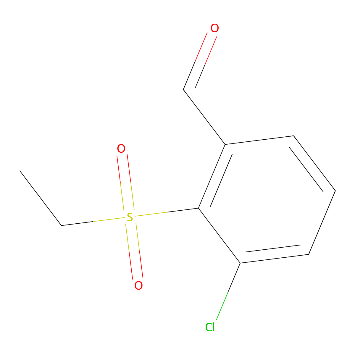 3-Chloro-2-(ethanesulfonyl)benzaldehyde molecular structure, CAS 1379324-69-2
