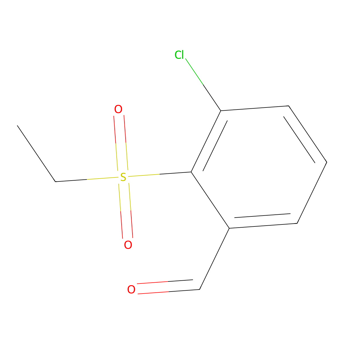 3-Chloro-2-(ethanesulfonyl)benzaldehyde molecular structure, CAS 1379324-69-2