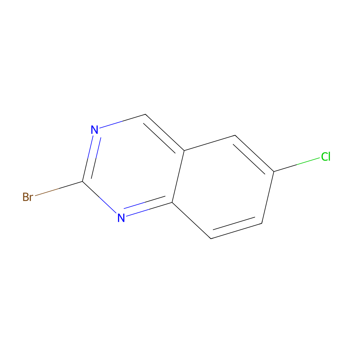 2-Bromo-6-chloroquinazoline molecular structure, CAS 1379324-81-8