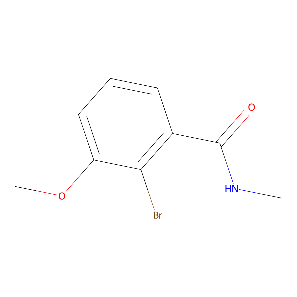 2-Bromo-3-methoxy-N-methylbenzamide molecular structure, CAS 1379325-03-7