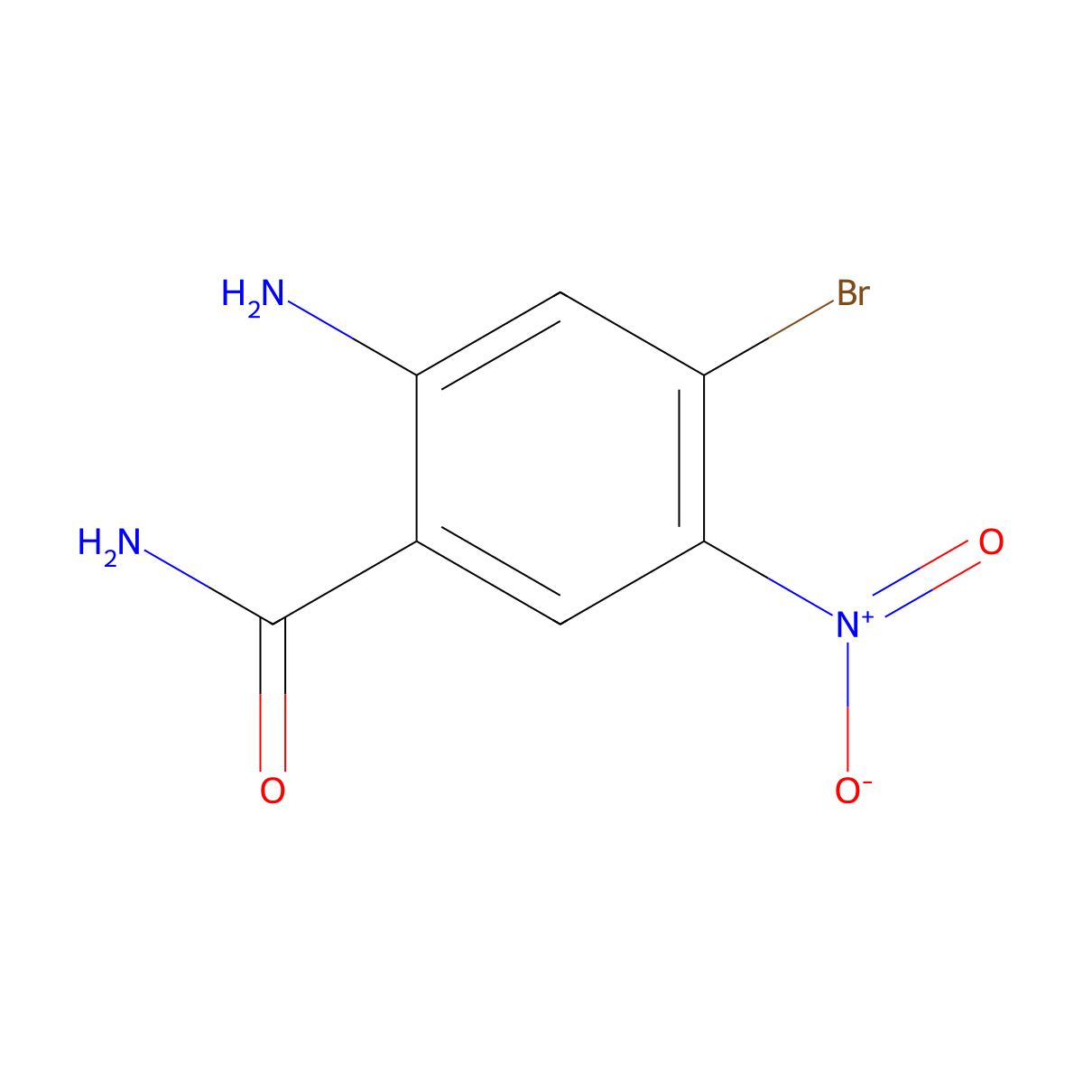 2-Amino-4-bromo-5-nitrobenzamide molecular structure, CAS 1379325-73-1