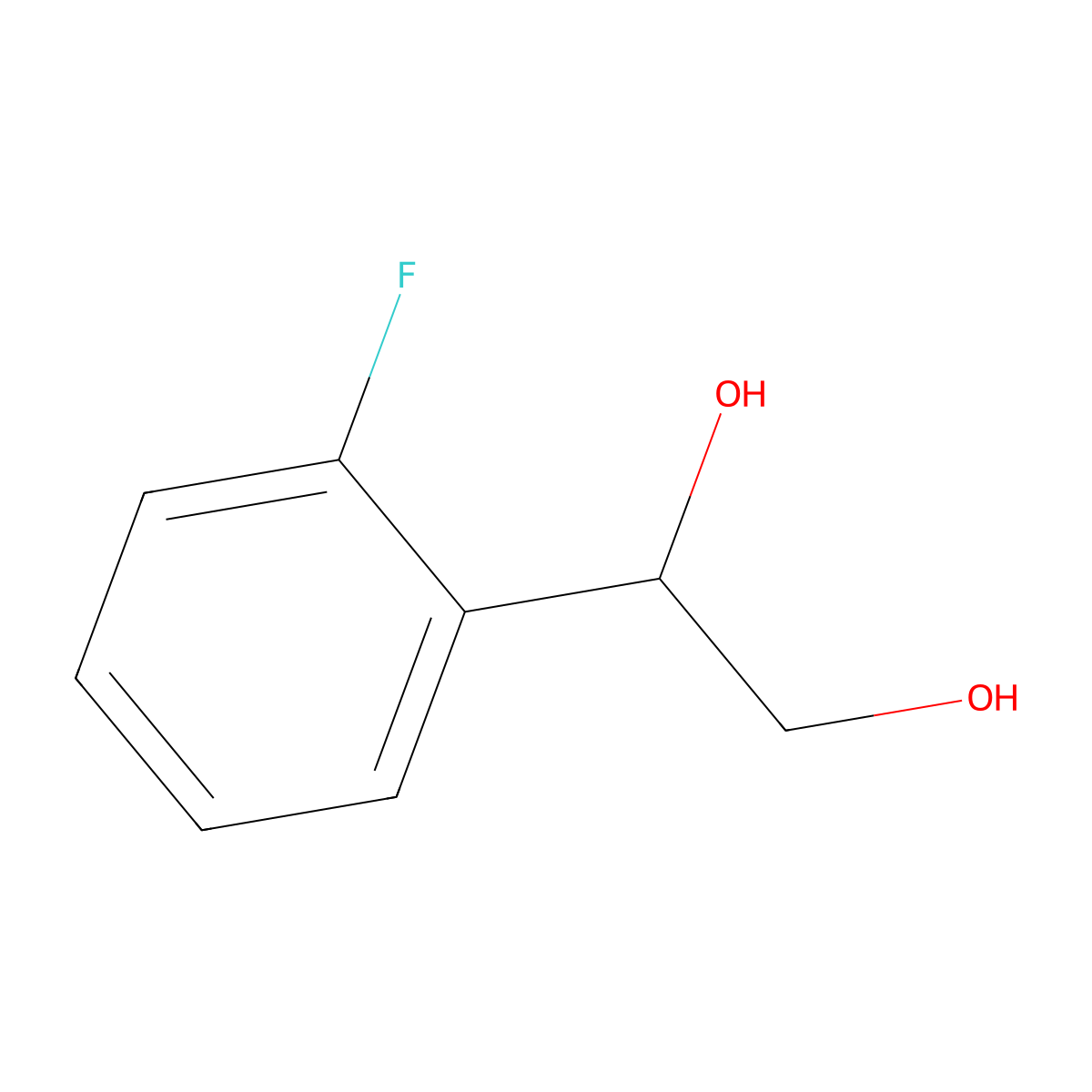 1-(2-Fluorophenyl)ethane-1,2-diol molecular structure, CAS 1379325-83-3