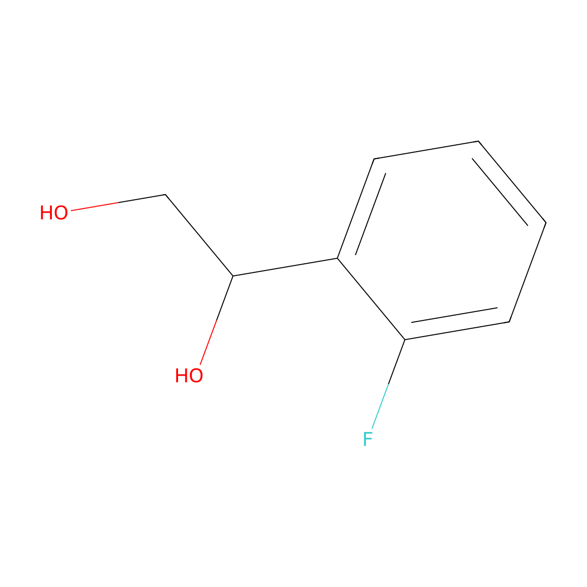 1-(2-Fluorophenyl)ethane-1,2-diol molecular structure, CAS 1379325-83-3