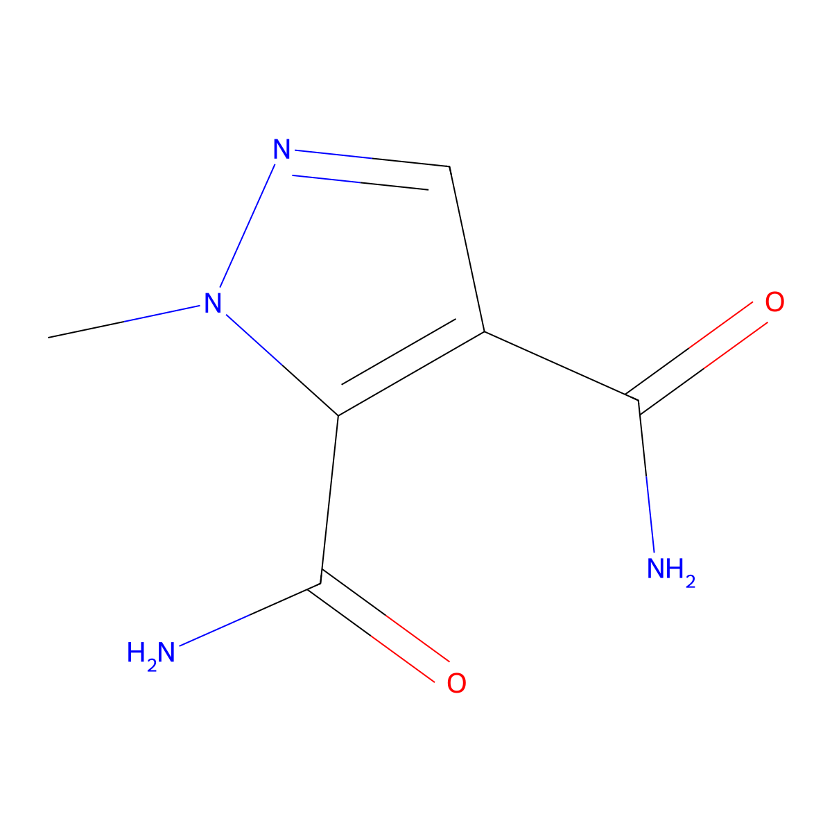 1-methyl-1H-pyrazole-4,5-dicarboxamide molecular structure, CAS 1379326-21-2