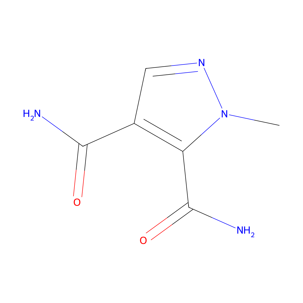 1-methyl-1H-pyrazole-4,5-dicarboxamide molecular structure, CAS 1379326-21-2