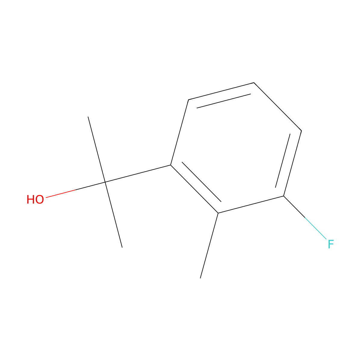 2-(3-Fluoro-2-methylphenyl)propan-2-ol molecular structure, CAS 1379326-32-5
