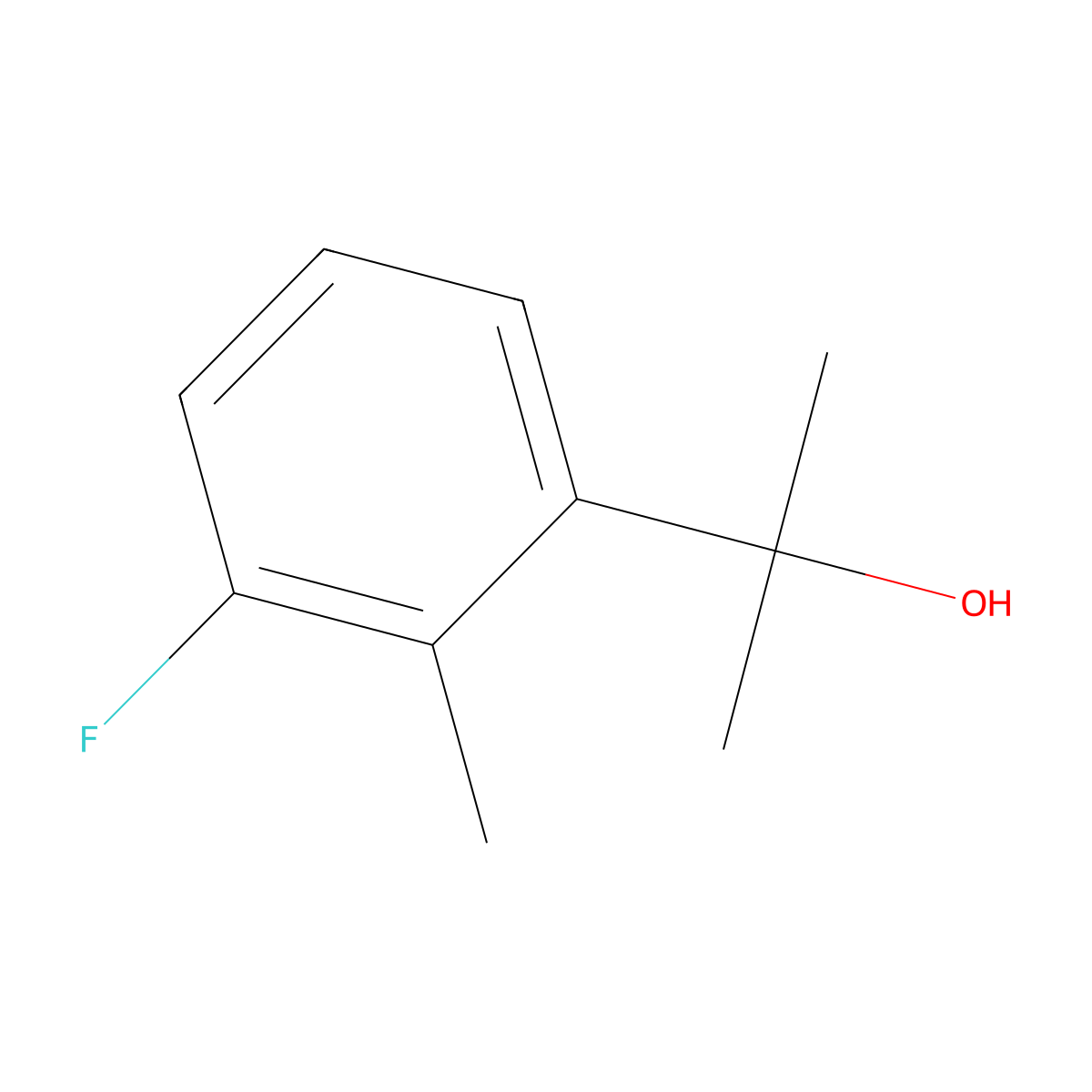 2-(3-Fluoro-2-methylphenyl)propan-2-ol molecular structure, CAS 1379326-32-5