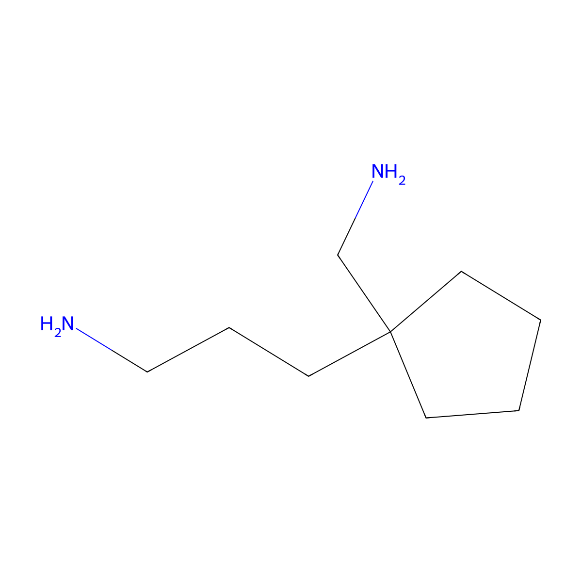 3-[1-(Aminomethyl)cyclopentyl]propan-1-amine molecular structure, CAS 1379326-33-6