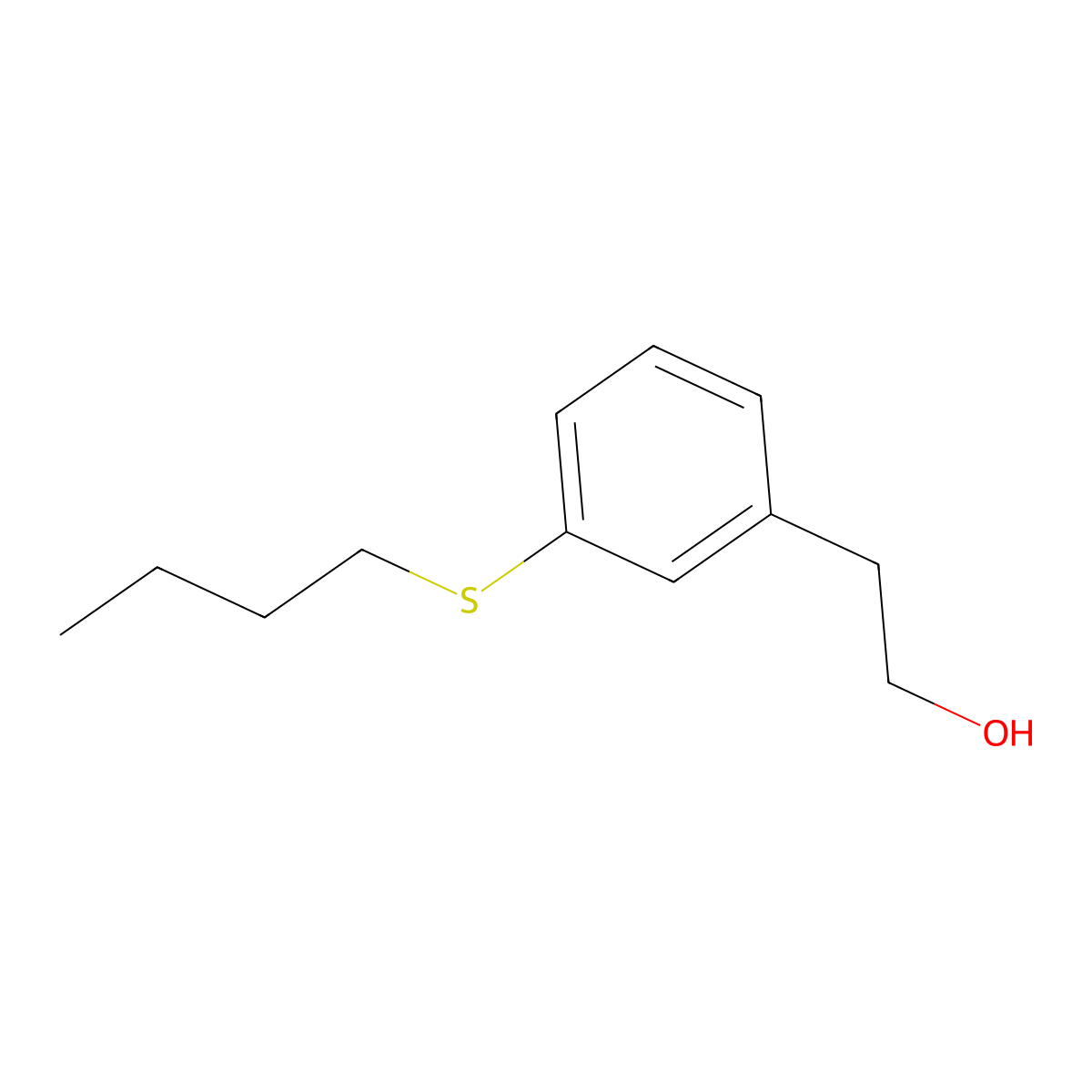 3-(n-Butylthio)phenethyl alcohol molecular structure, CAS 1379326-41-6