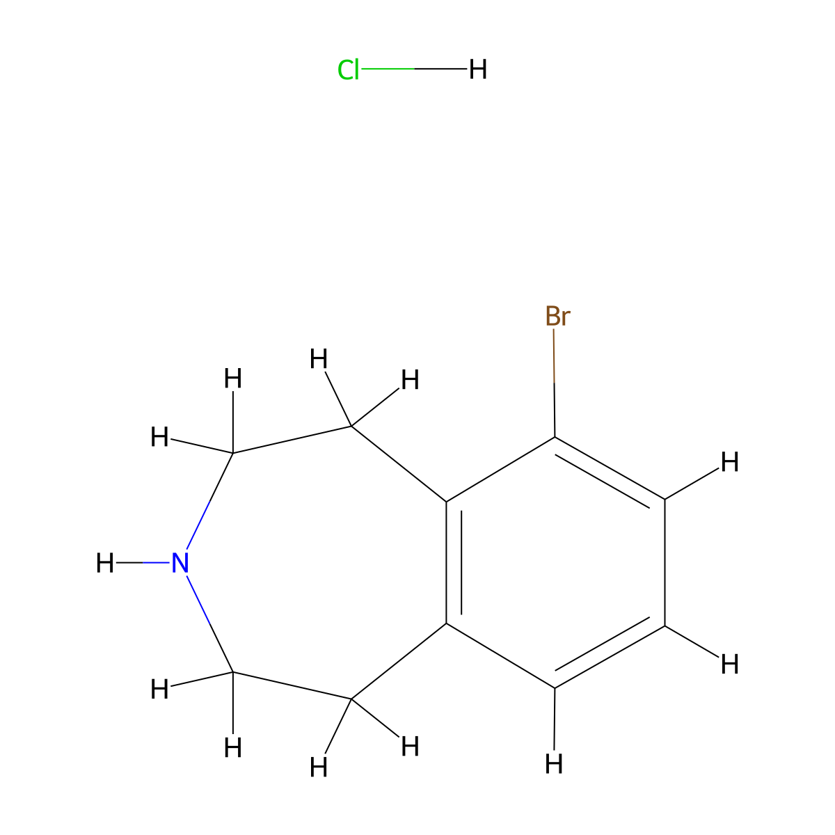 6-Bromo-2,3,4,5-tetrahydro-1H-benzo[d]azepine hydrochloride molecular structure, CAS 1379326-84-7