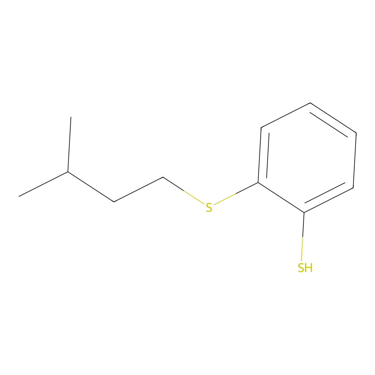 2-(iso-Pentylthio)thiophenol molecular structure, CAS 1379326-86-9