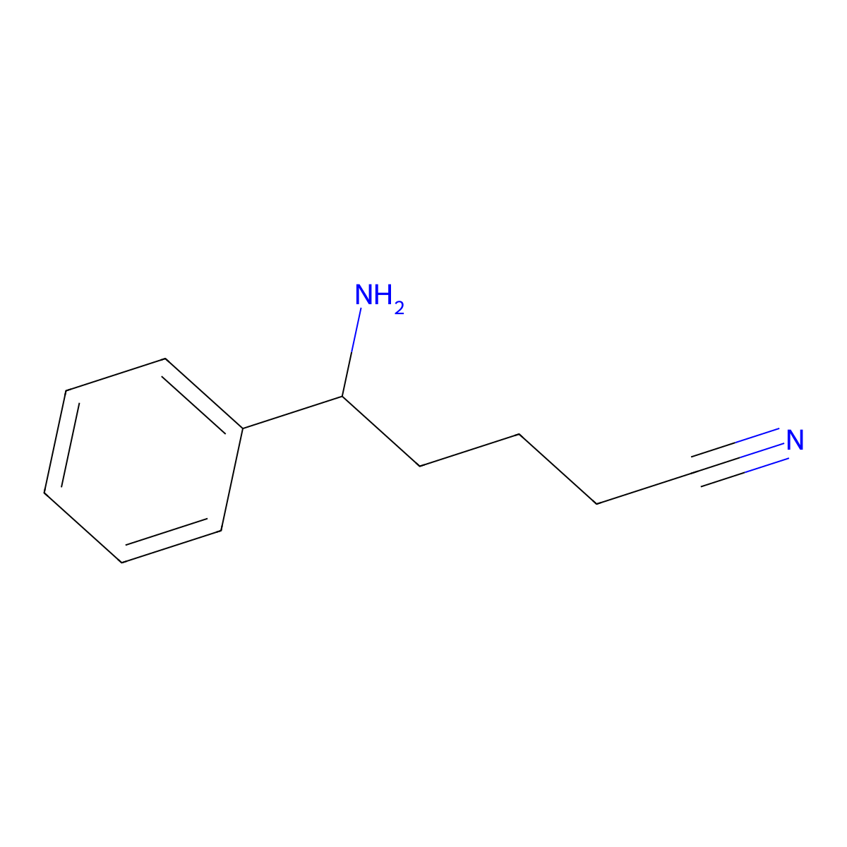 5-Amino-5-phenylpentanenitrile molecular structure, CAS 1379326-93-8
