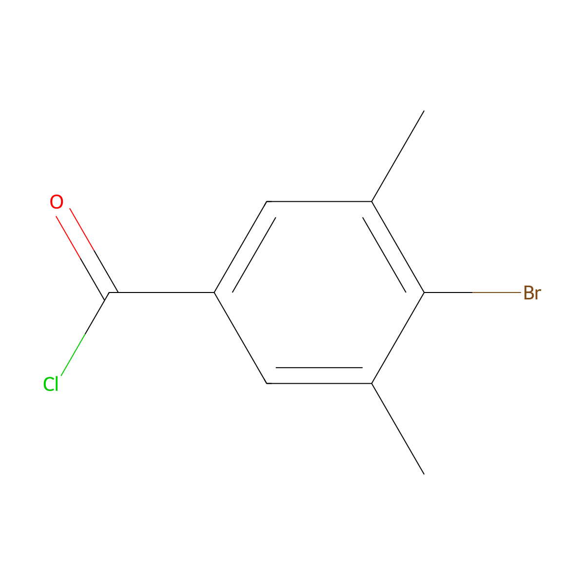 4-Bromo-3,5-dimethylbenzoyl chloride molecular structure, CAS 1379327-07-7