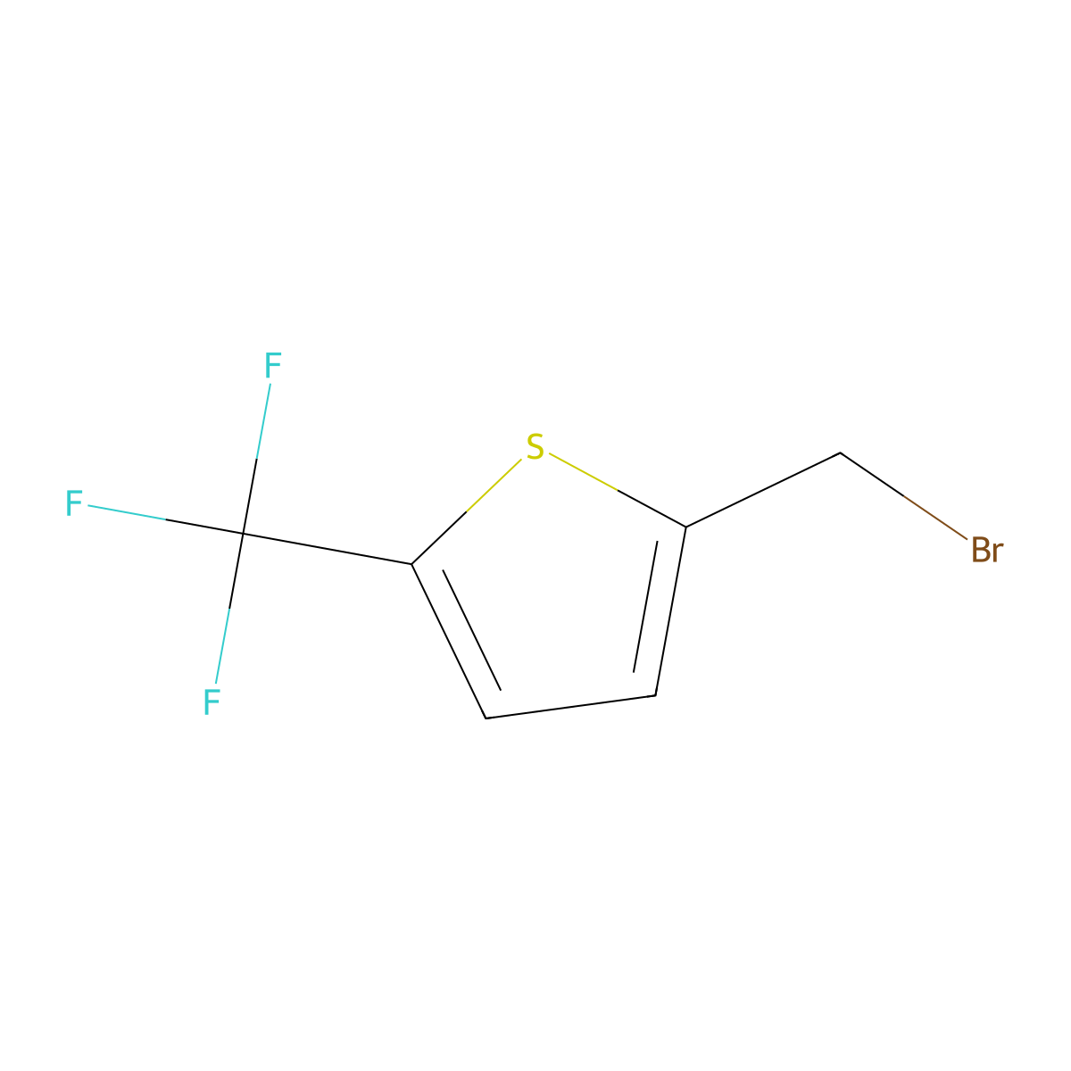 2-(Bromomethyl)-5-(trifluoromethyl)thiophene molecular structure, CAS 1379327-48-6