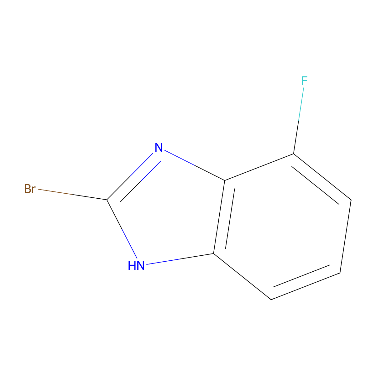 2-Bromo-4-fluoro-1H-benzimidazole molecular structure, CAS 1379327-75-9