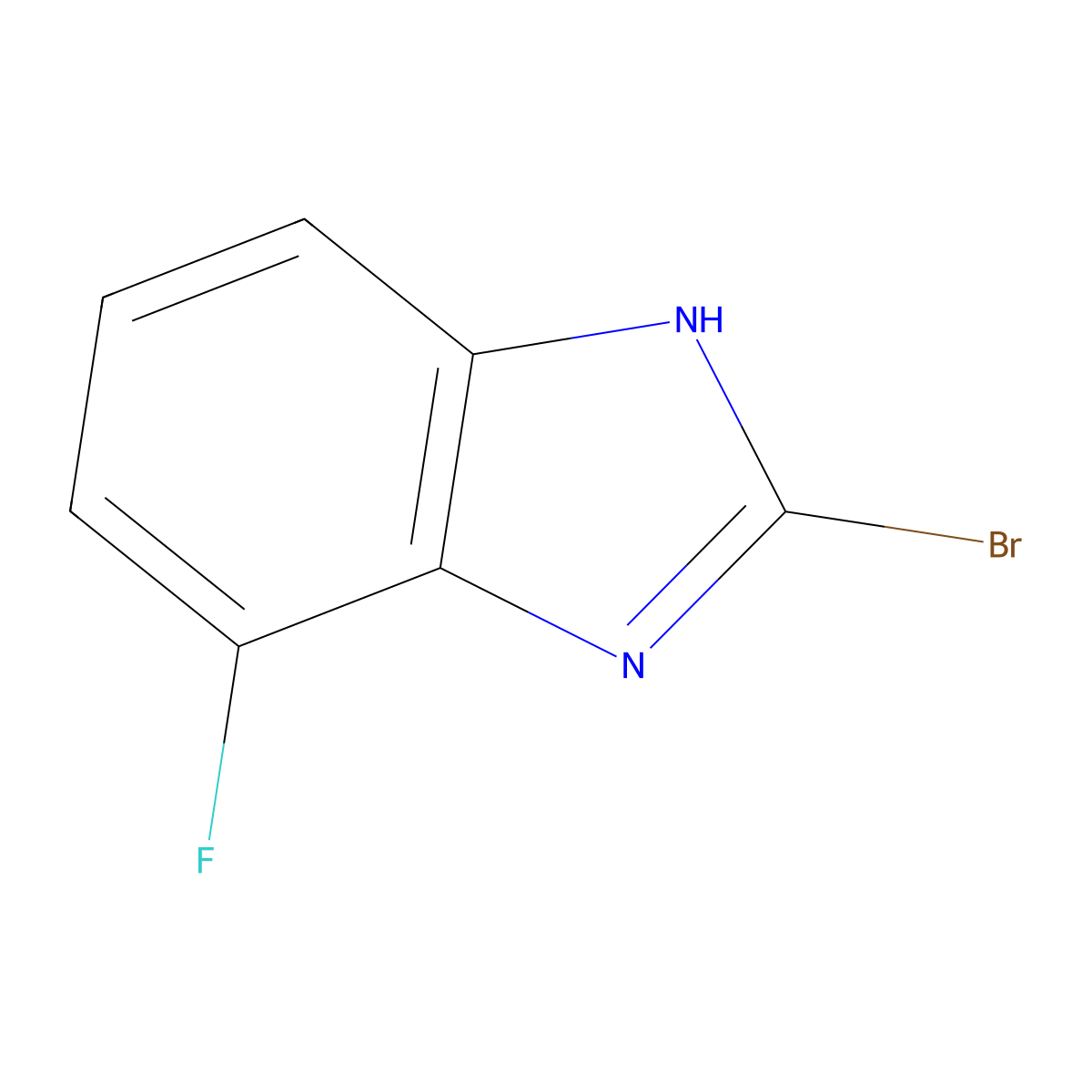 2-Bromo-4-fluoro-1H-benzimidazole molecular structure, CAS 1379327-75-9