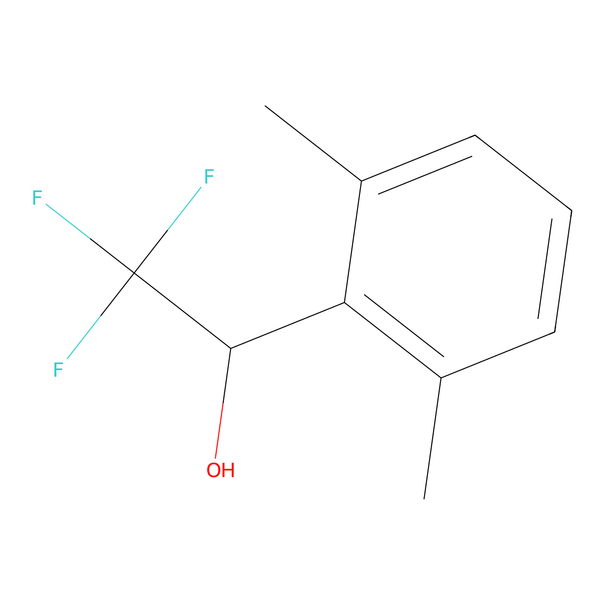 1-(2,6-Dimethylphenyl)-2,2,2-trifluoroethan-1-ol molecular structure, CAS 1379327-82-8