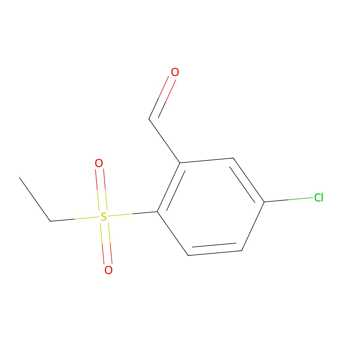 5-Chloro-2-(ethanesulfonyl)benzaldehyde molecular structure, CAS 1379327-84-0