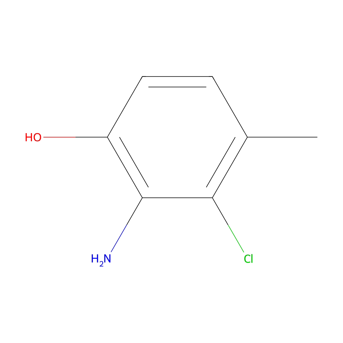 2-Amino-3-chloro-4-methylphenol molecular structure, CAS 1379328-15-0