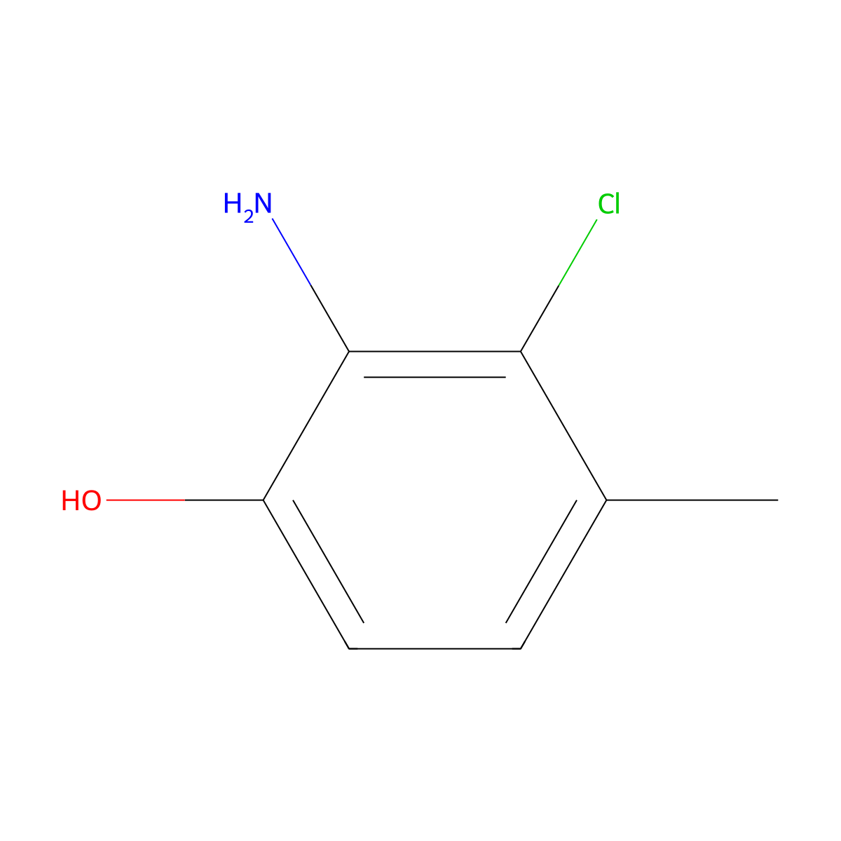 2-Amino-3-chloro-4-methylphenol molecular structure, CAS 1379328-15-0