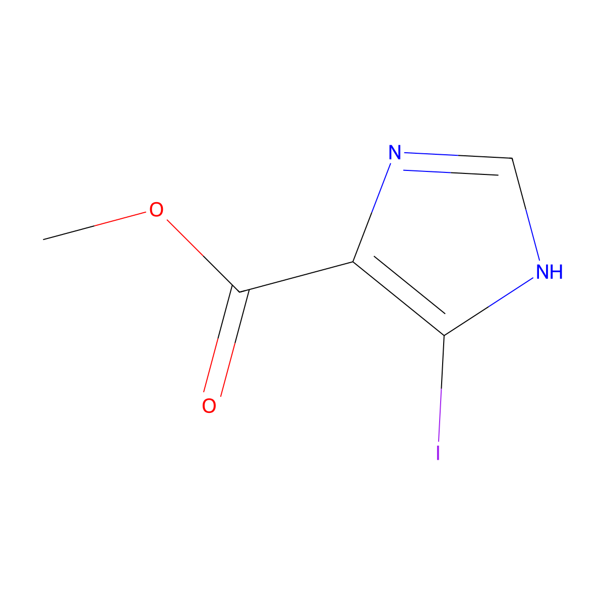 Methyl 4-iodo-1H-imidazole-5-carboxylate molecular structure, CAS 1379328-34-3