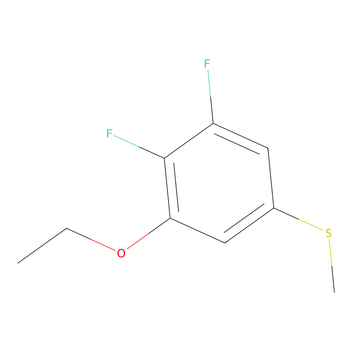 (3-Ethoxy-4,5-difluorophenyl)(methyl)sulfane molecular structure, CAS 1379328-38-7