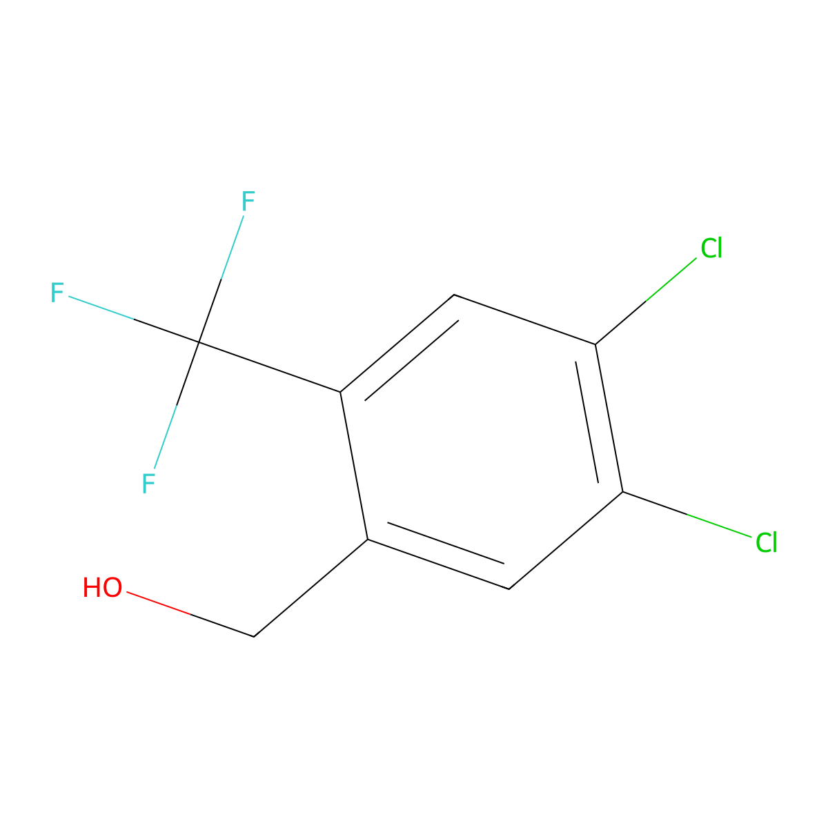 4,5-Dichloro-2-(trifluoromethyl)benzyl alcohol molecular structure, CAS 1379328-41-2
