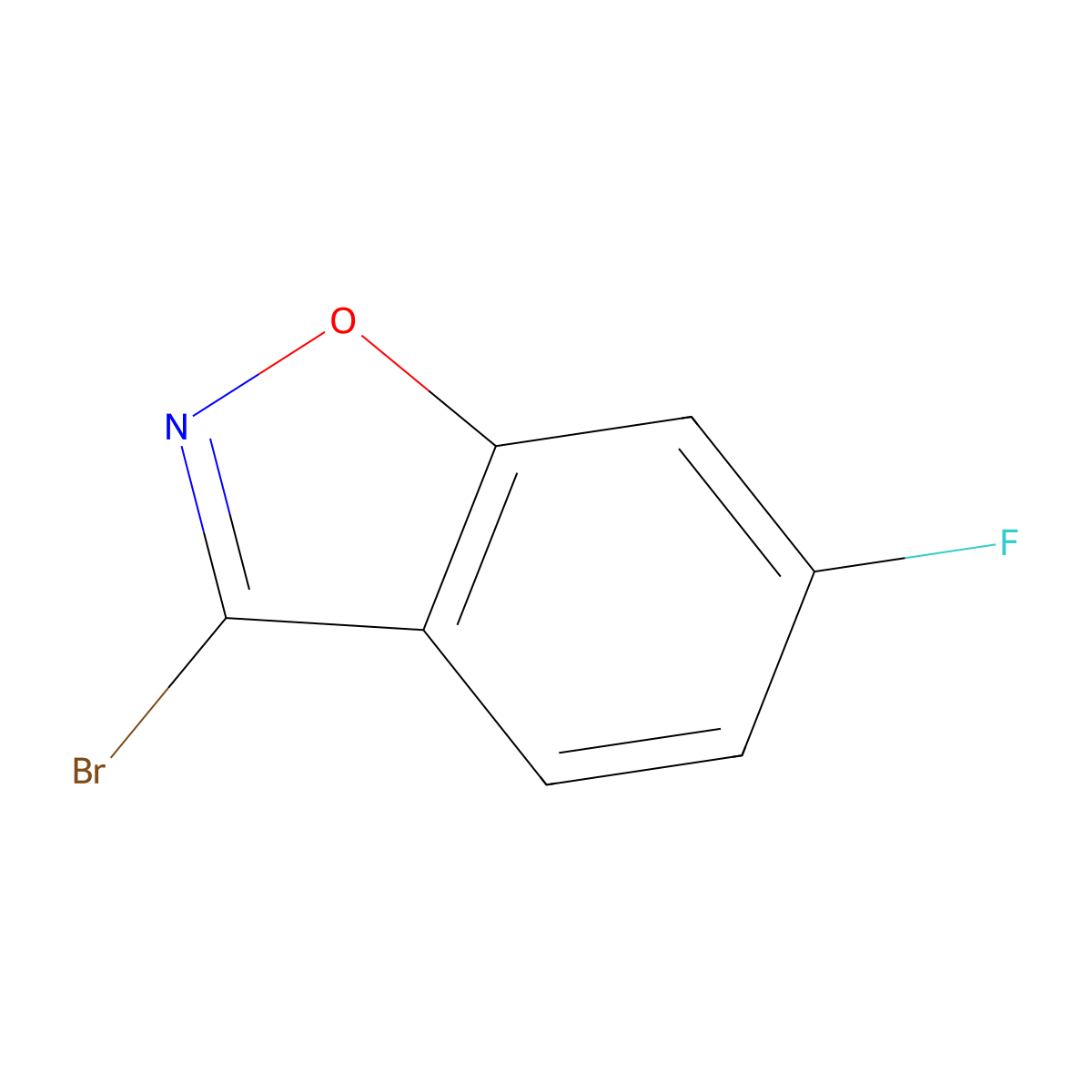 3-Bromo-6-fluoro-1,2-benzoxazole molecular structure, CAS 1379329-15-3