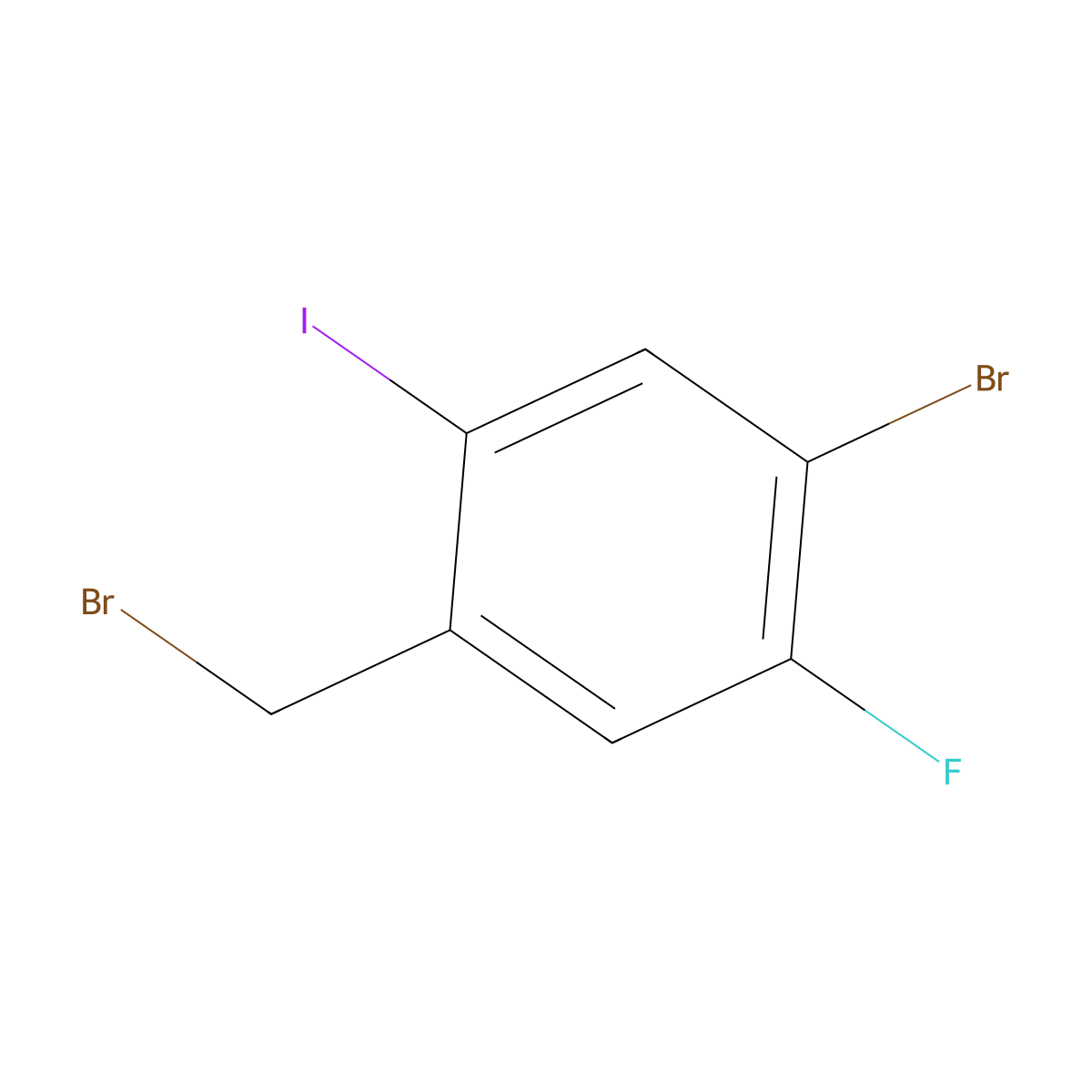 4-Bromo-5-fluoro-2-iodobenzyl bromide molecular structure, CAS 1379330-38-7