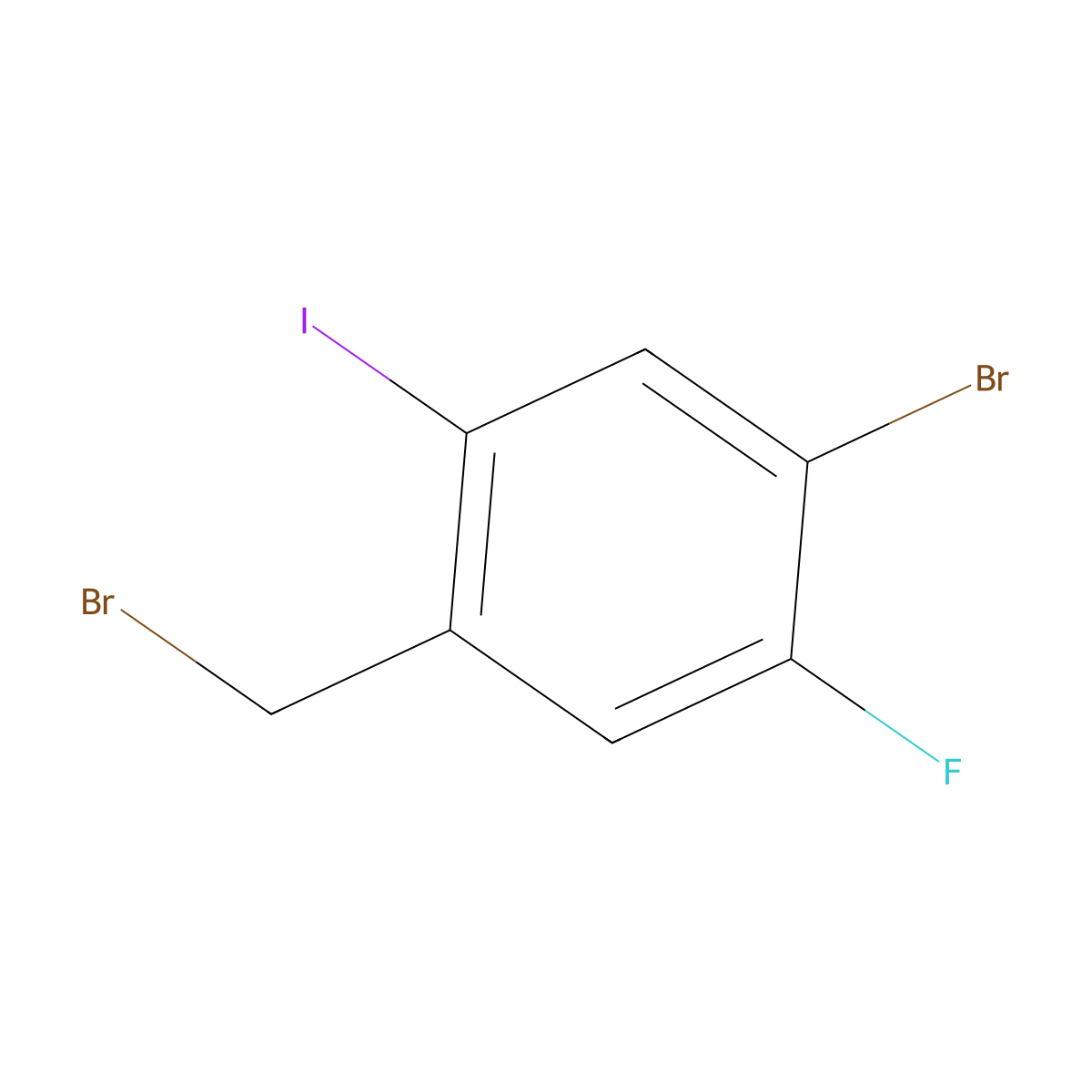 4-Bromo-5-fluoro-2-iodobenzyl bromide molecular structure, CAS 1379330-38-7