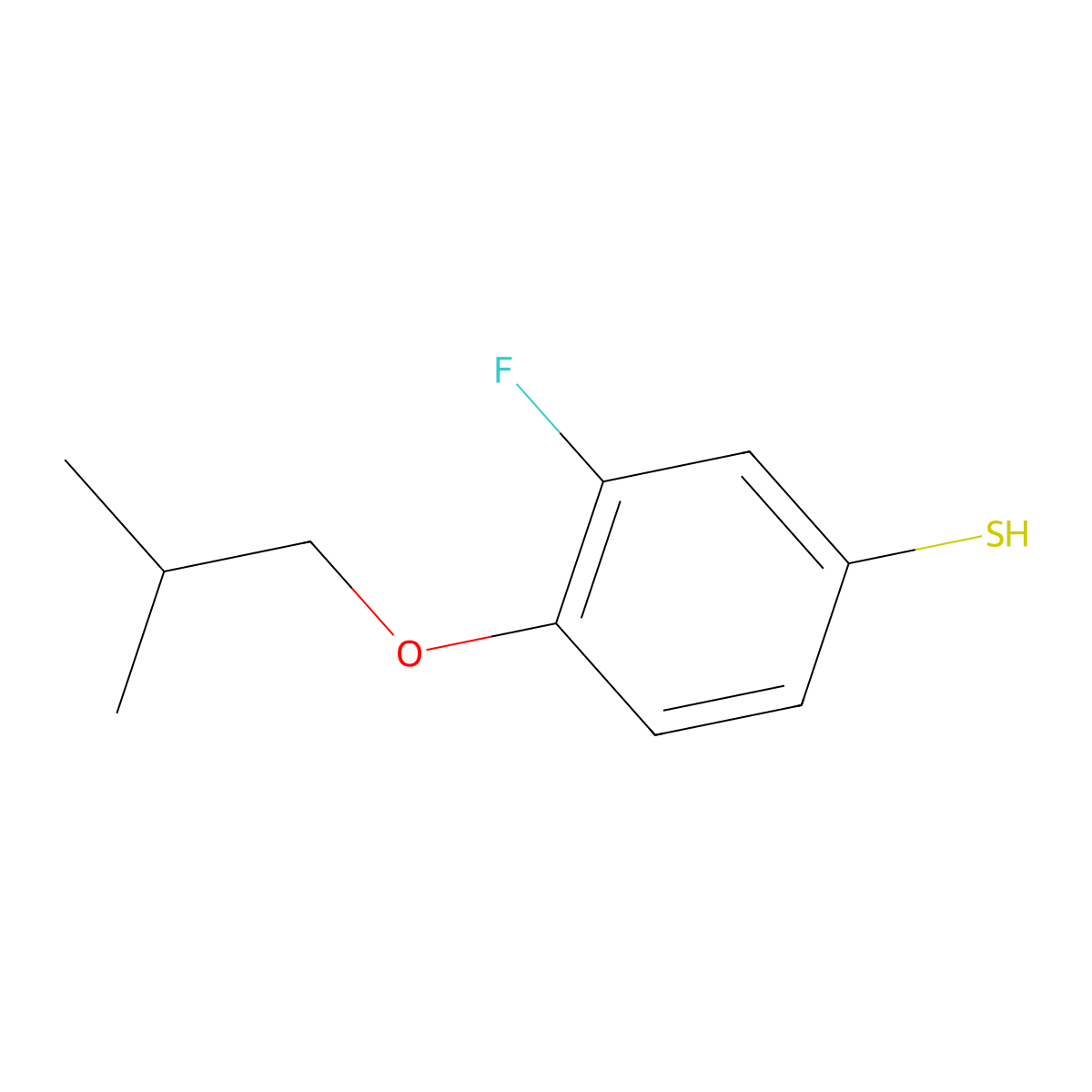 4-iso-Butoxy-3-fluorothiophenol molecular structure, CAS 1379330-63-8
