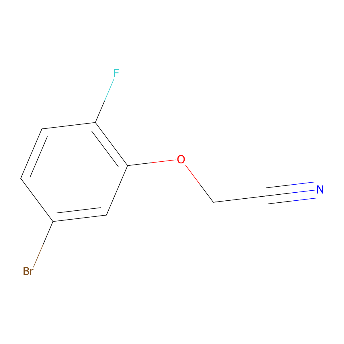 2-(3-Bromo-6-fluoro-phenoxy)acetonitrile molecular structure, CAS 1379330-93-4