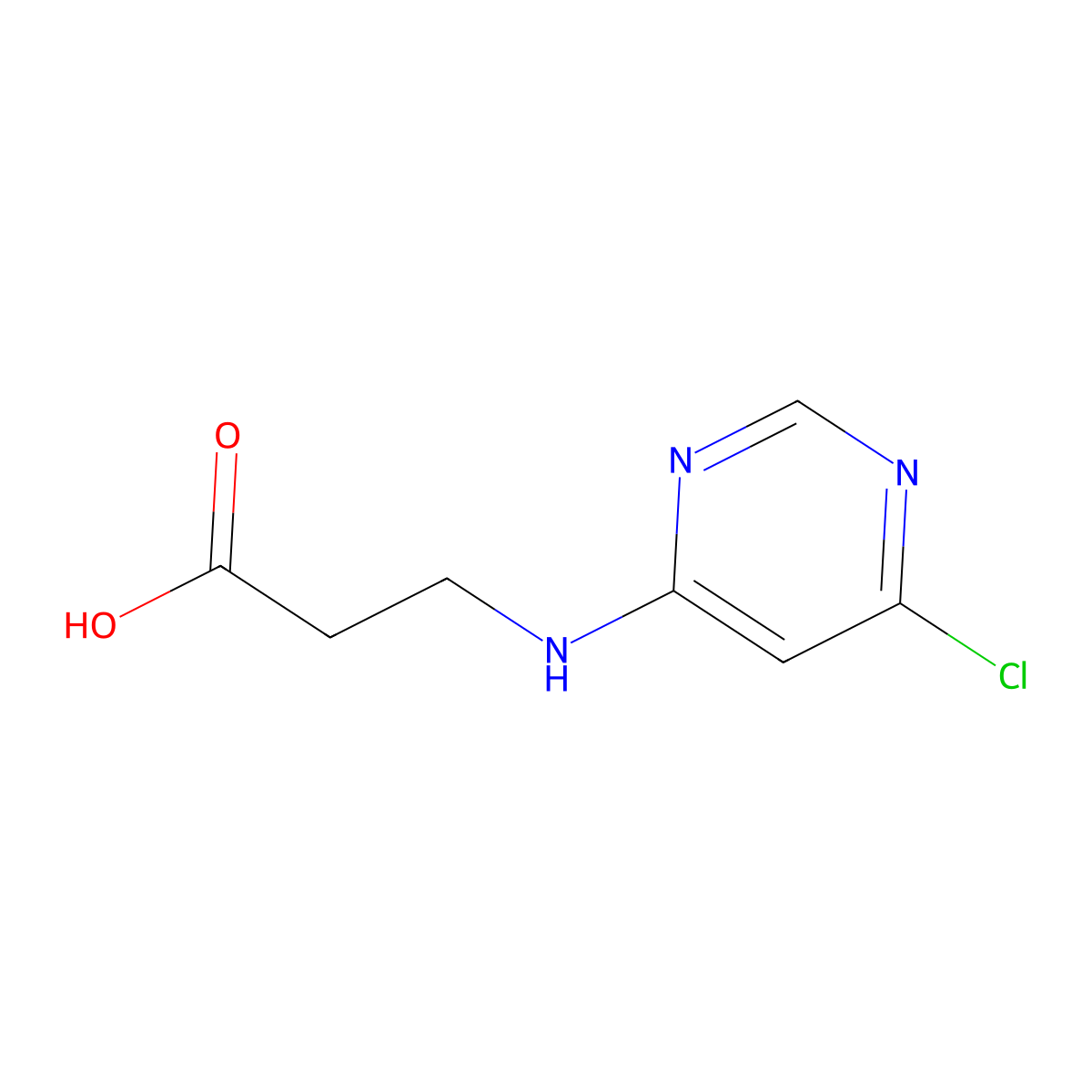 3-[(6-Chloropyrimidin-4-yl)amino]propanoic acid molecular structure, CAS 1379331-13-1