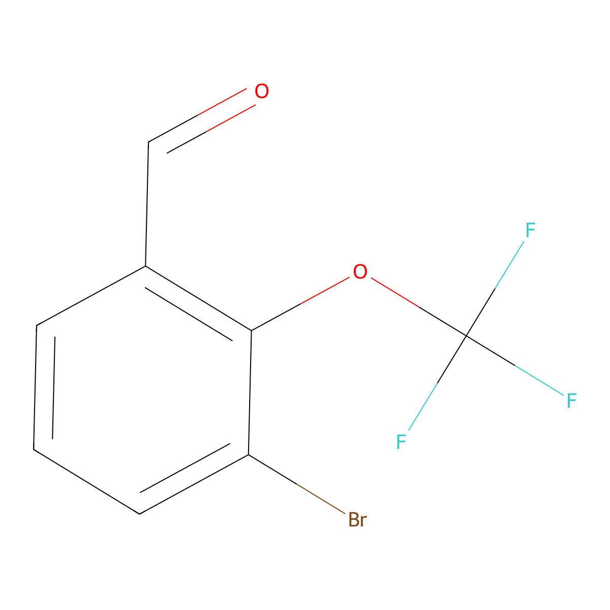 3-Bromo-2-(trifluoromethoxy)benzaldehyde molecular structure, CAS 1379331-61-9