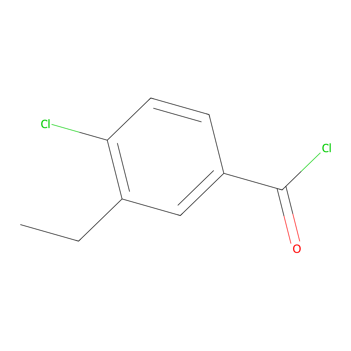 4-Chloro-3-ethylbenzoyl chloride molecular structure, CAS 1379331-67-5