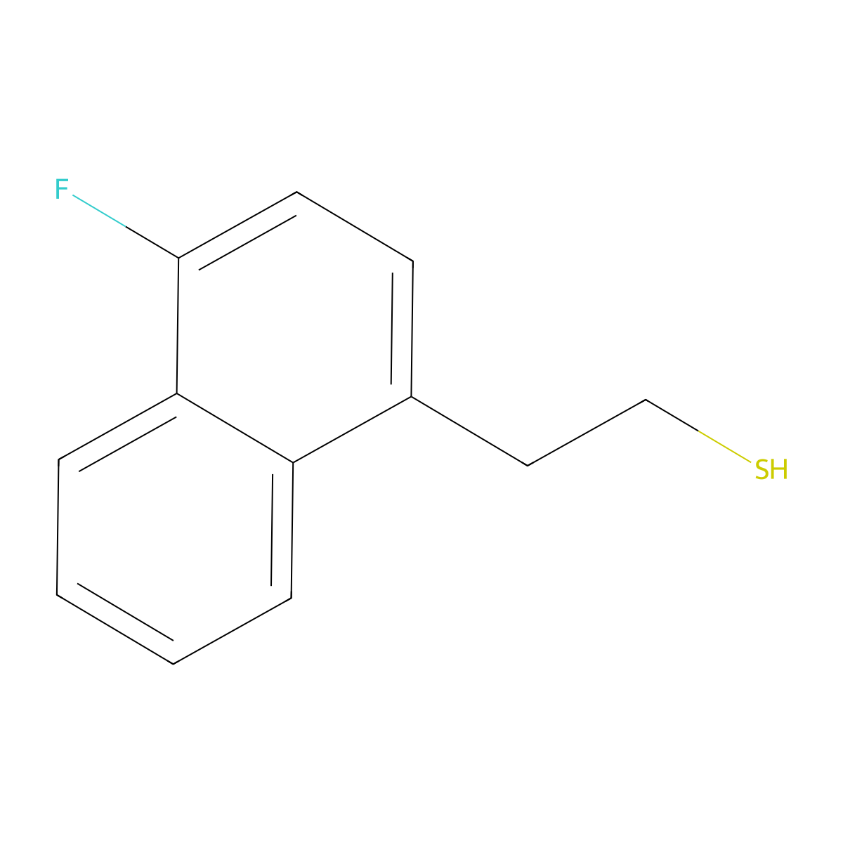 2-(4-Fluoro-1-naphthyl)ethanethiol molecular structure, CAS 1379331-73-3