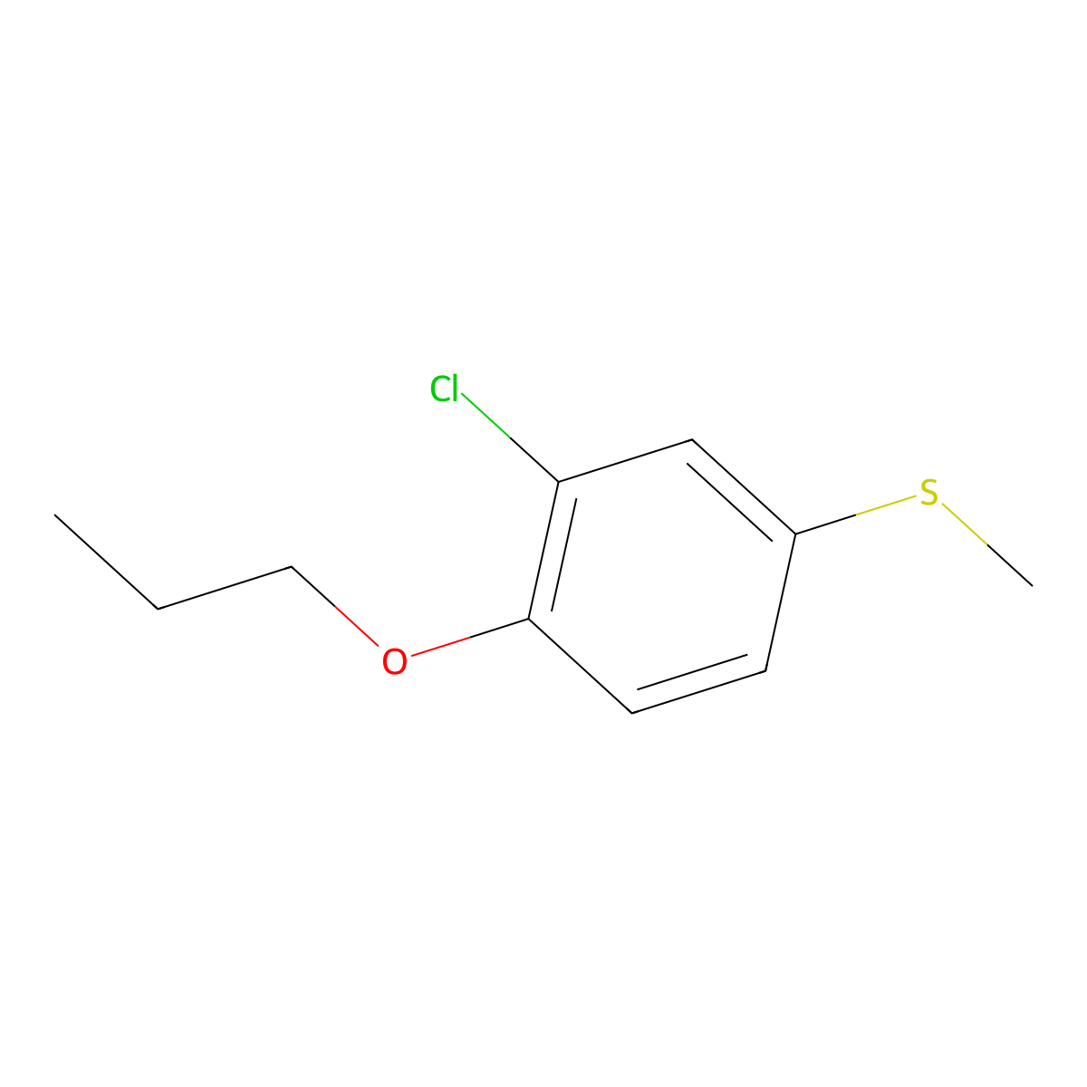 (3-Chloro-4-propoxyphenyl)(methyl)sulfane molecular structure, CAS 1379331-74-4