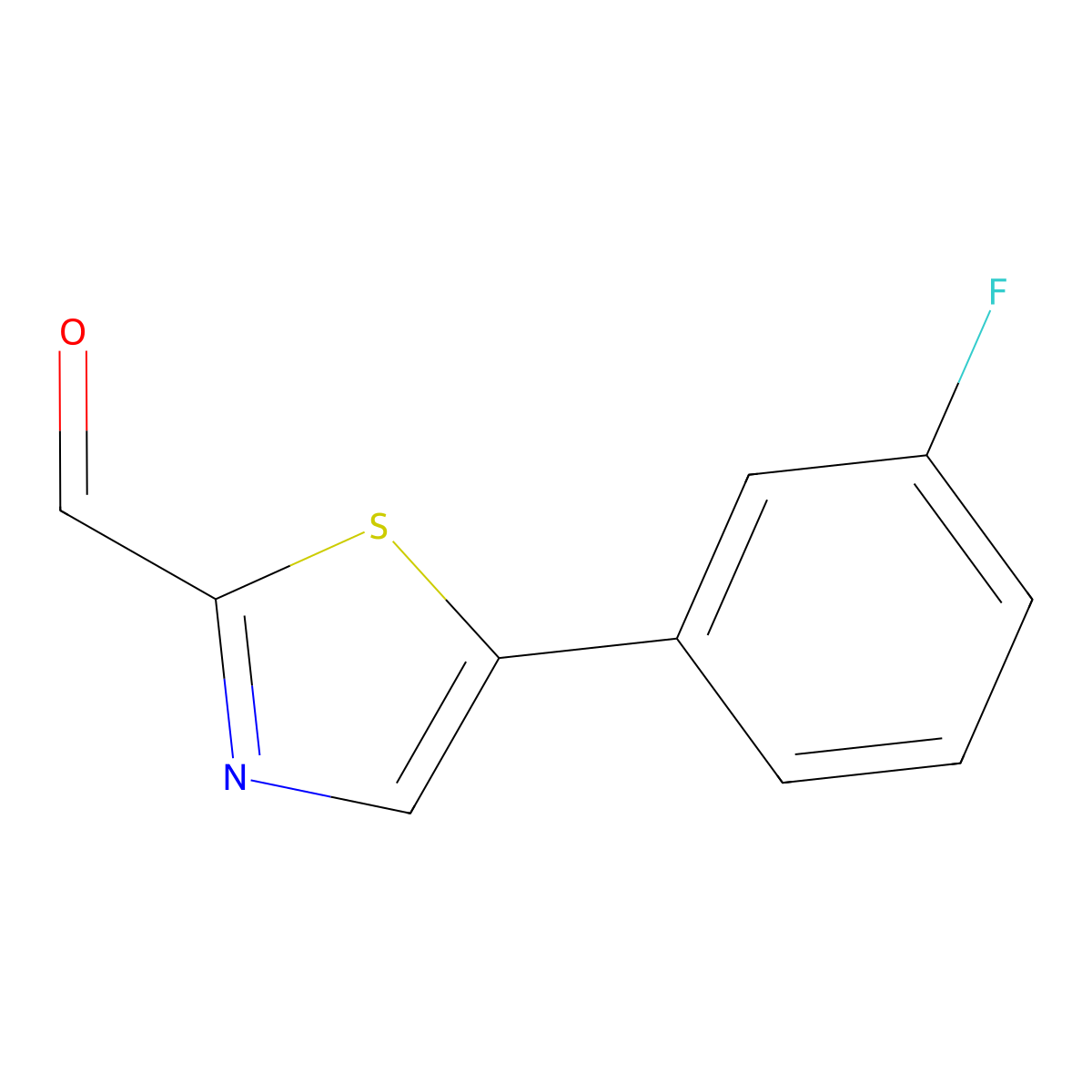 5-(3-Fluorophenyl)thiazole-2-carbaldehyde molecular structure, CAS 1379331-87-9