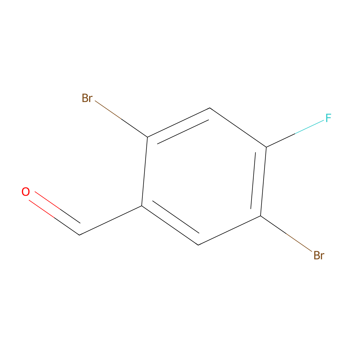 2,5-Dibromo-4-fluorobenzaldehyde molecular structure, CAS 1379332-00-9