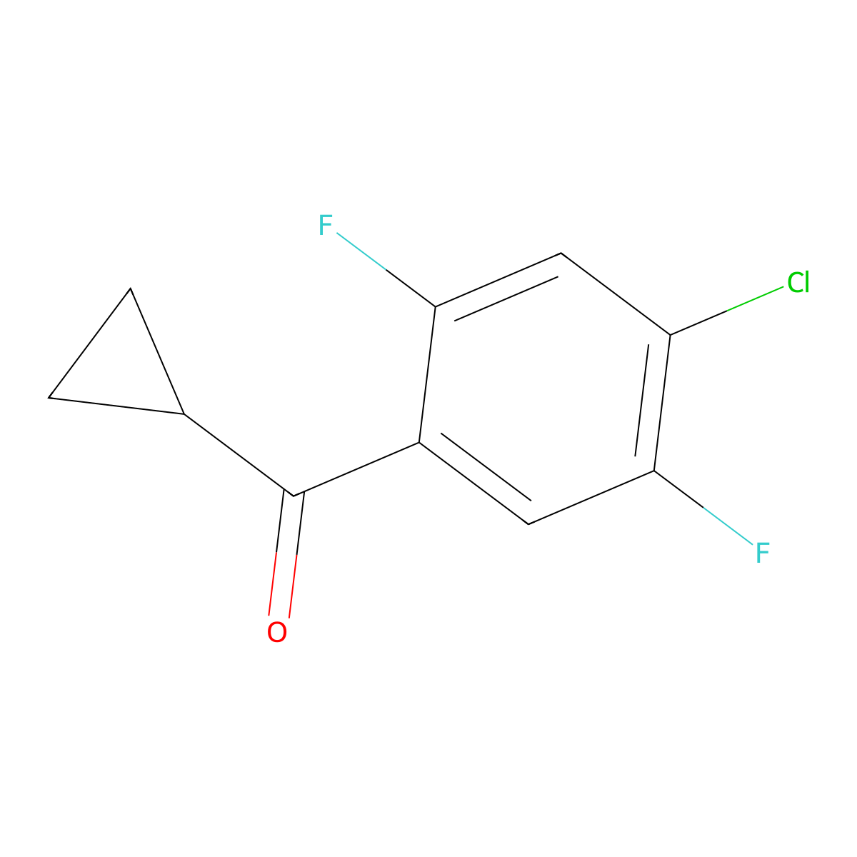 (4-Chloro-2,5-difluorophenyl)(cyclopropyl)methanone molecular structure, CAS 1379332-09-8