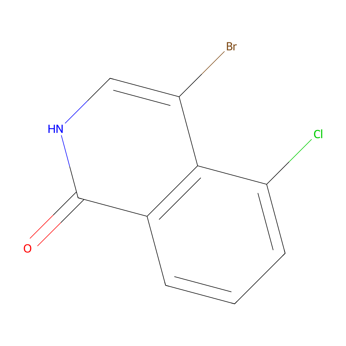 4-Bromo-5-chloroisoquinolin-1-ol molecular structure, CAS 1379332-33-8