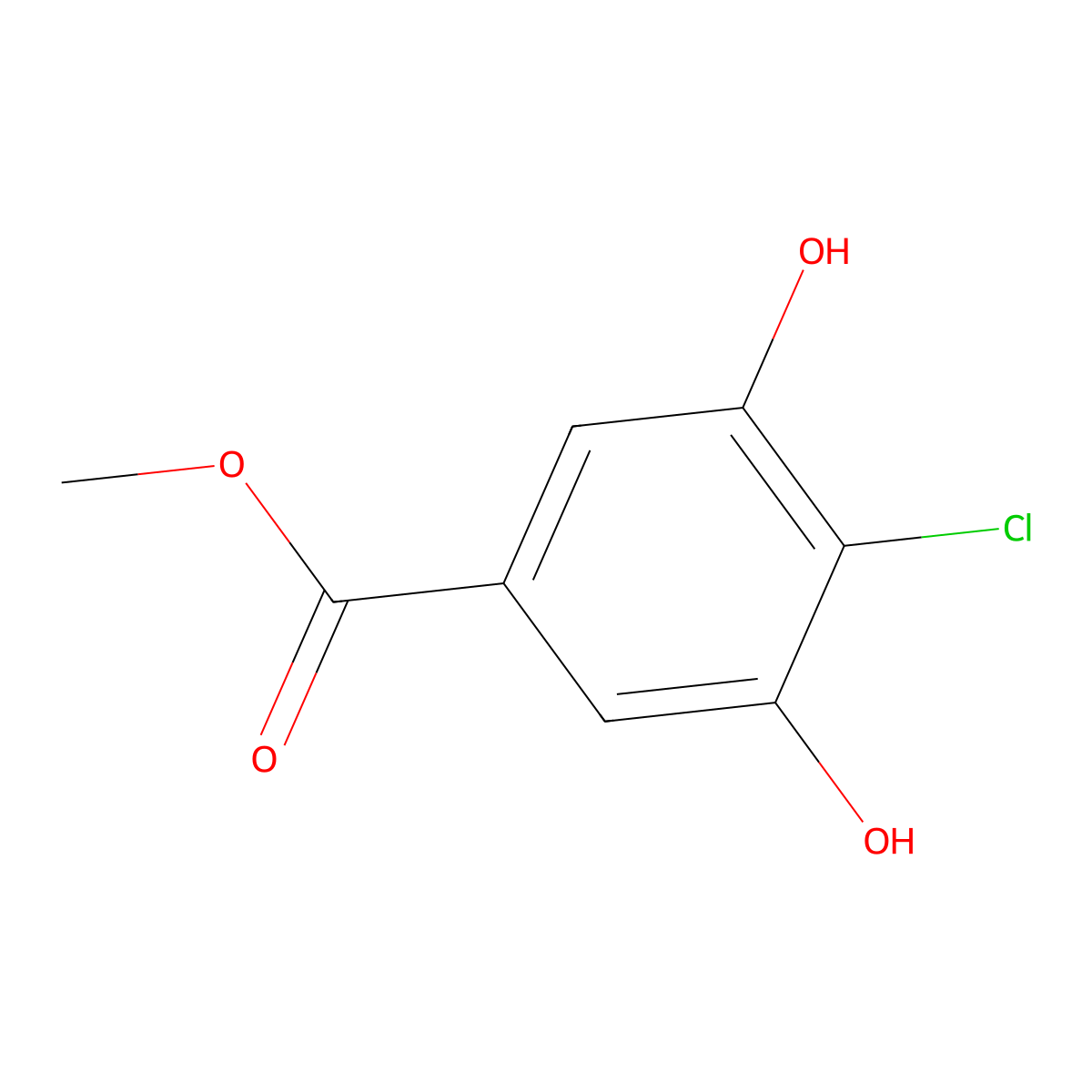4-Chloro-3,5-dihydroxy-benzoic acid methyl ester molecular structure, CAS 1379332-50-9