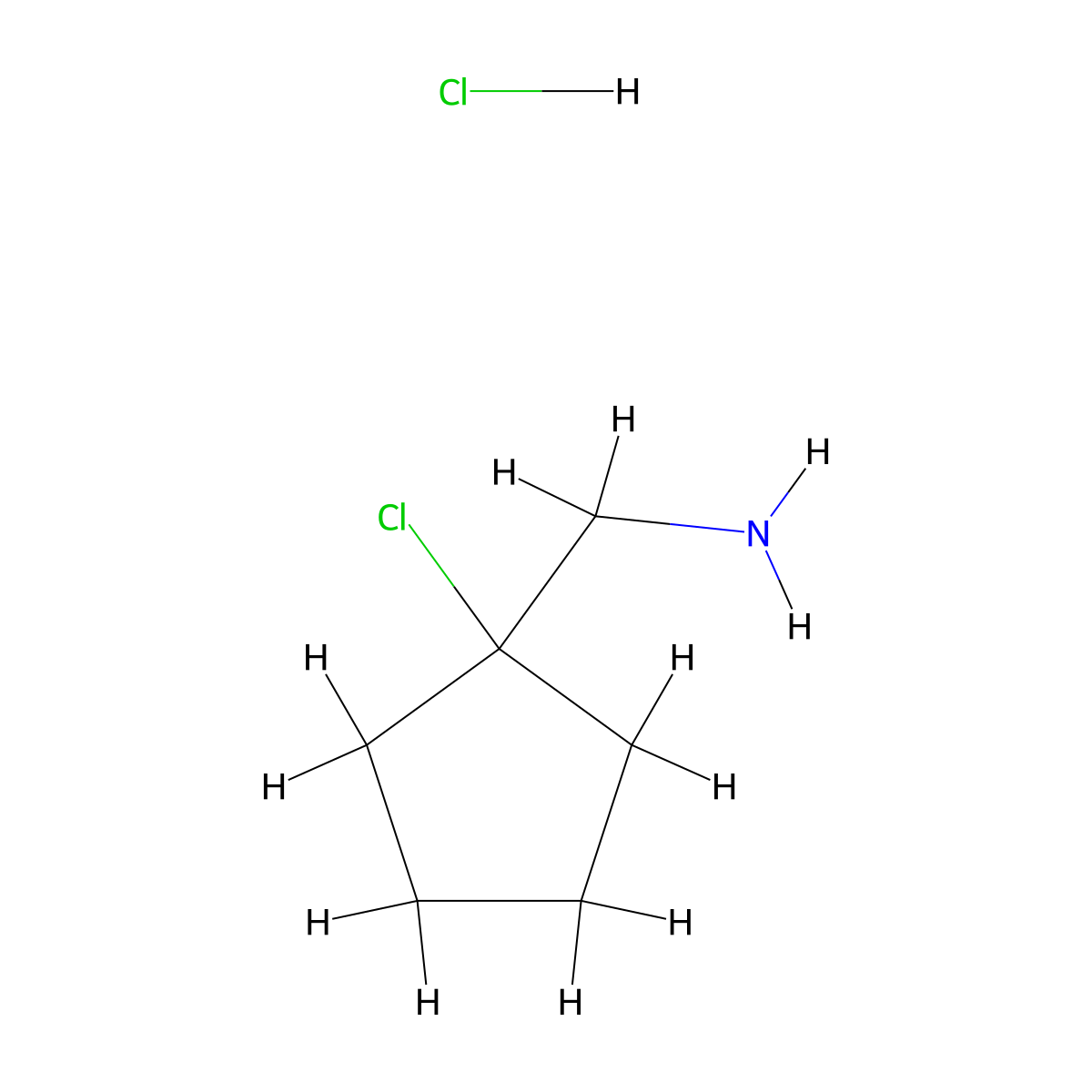 (1-Chlorocyclopentyl)methanaminehydrochloride molecular structure, CAS 1379333-15-9