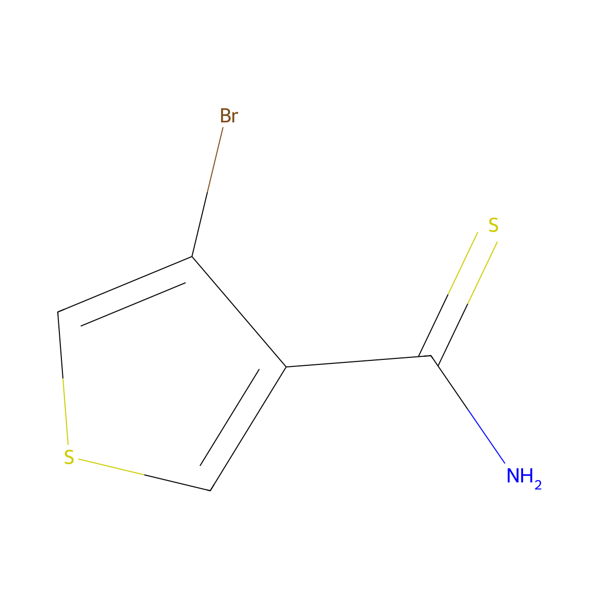 4-Bromothiophene-3-carbothioic acid amide molecular structure, CAS 1379334-23-2