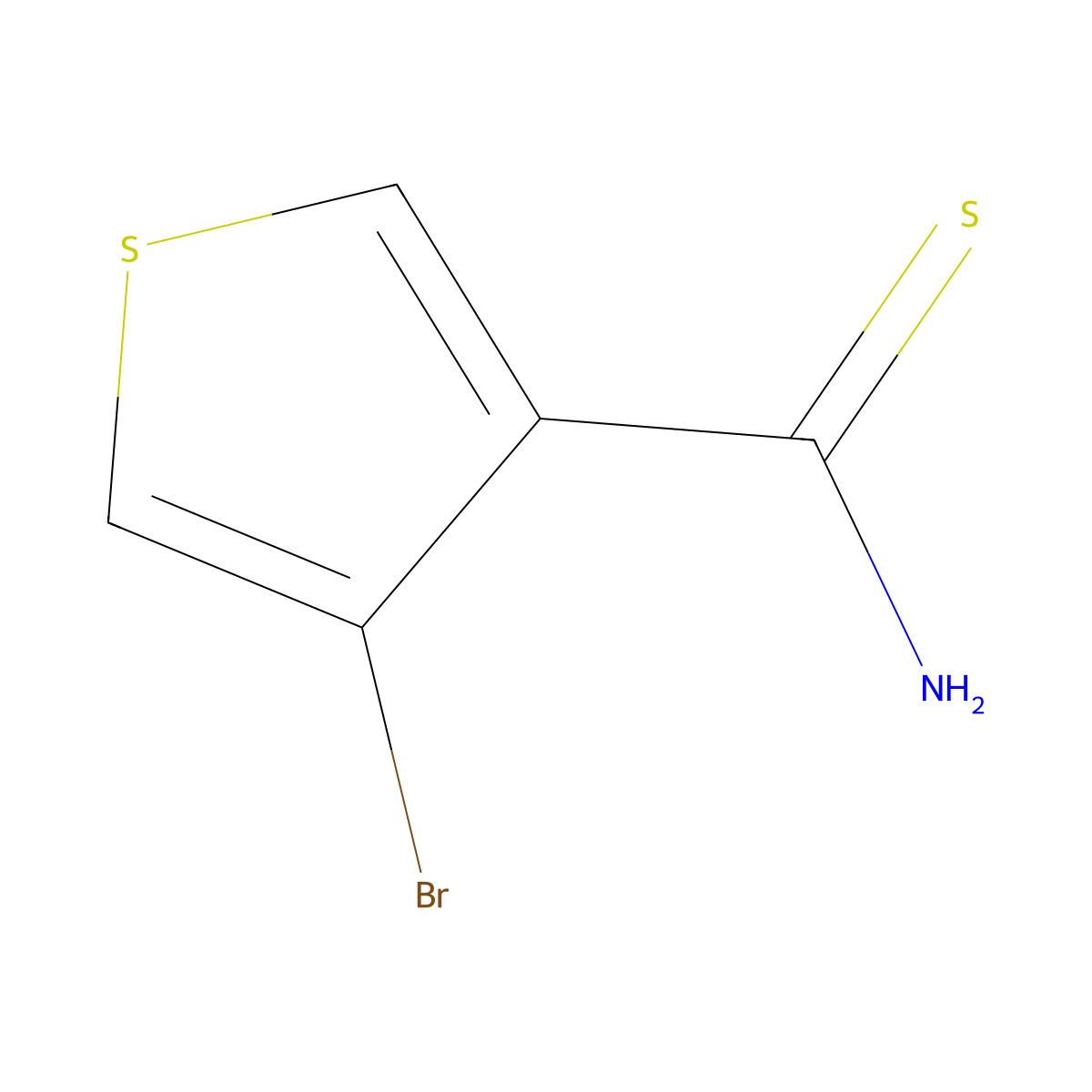 4-Bromothiophene-3-carbothioic acid amide molecular structure, CAS 1379334-23-2
